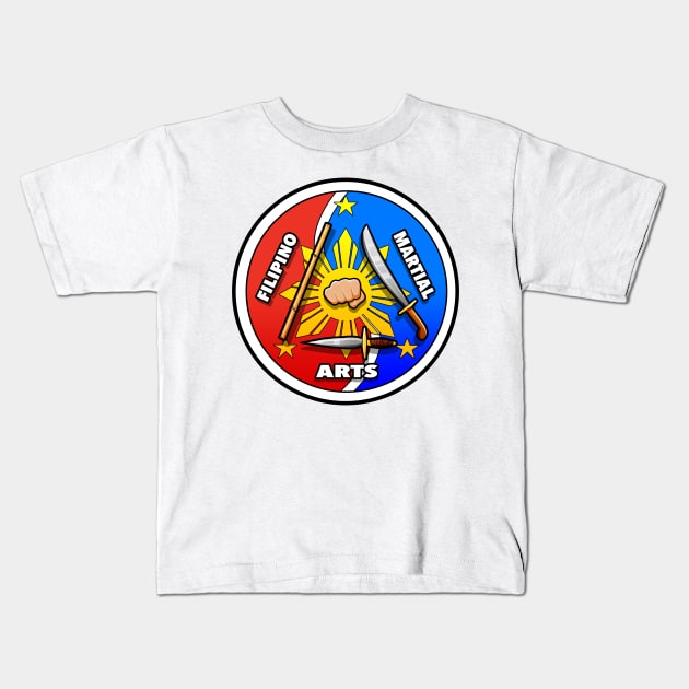 Filipino Martial Arts Logo (Yin-Yang style) Kids T-Shirt by YijArt